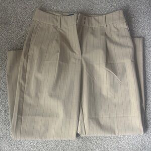 Old Navy Tan Pinstripe Wide-Leg Trousers